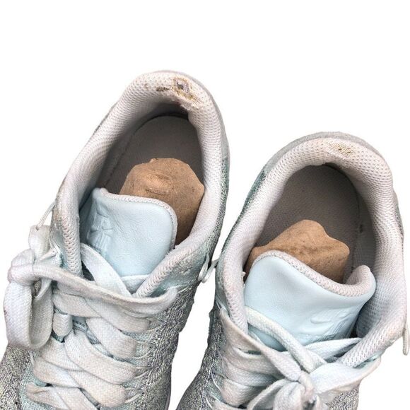 RARE 2016 Nike Air Force 1 Flyknit Low Glacier Blue - Picture 15 of 16